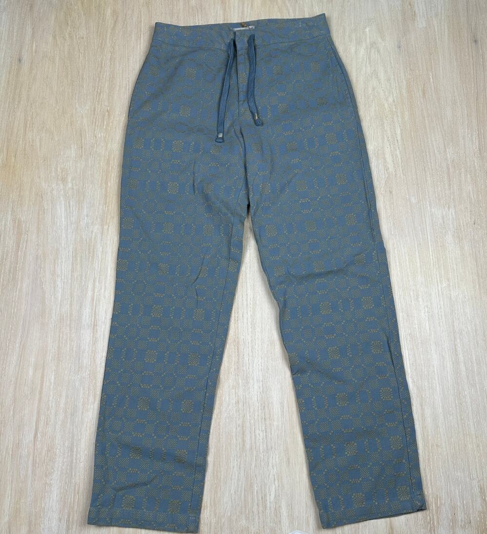 NWT Cobalt2Cobalt Geometric Texture Pattern Artisanal High Waist Pull On Pants 6